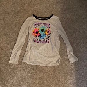 Justice Girls Size 12 Long Sleeve T- Shirt